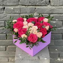 Цветочная композиция из Розы в коробке в Двубратском