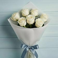 Букет 7 Белых роз Эдлесс Лав в Двубратском