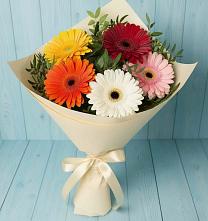 Букет цветов из:  Герберы в Двубратском