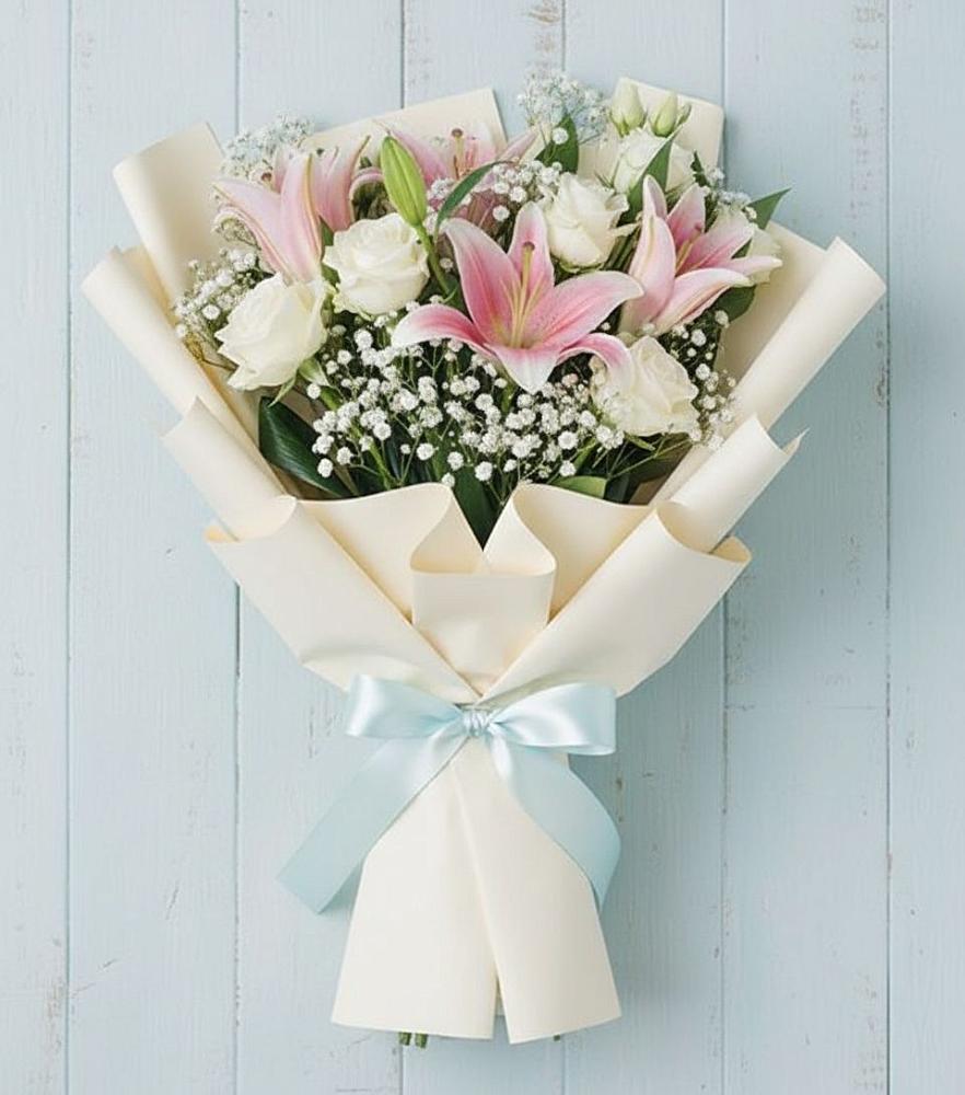 Букет цветов из: Лилии в Двубратском
