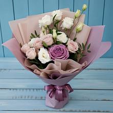 Букет цветов из:  Розы и Лизиантусы #REPLACE_PRED# Двубратском