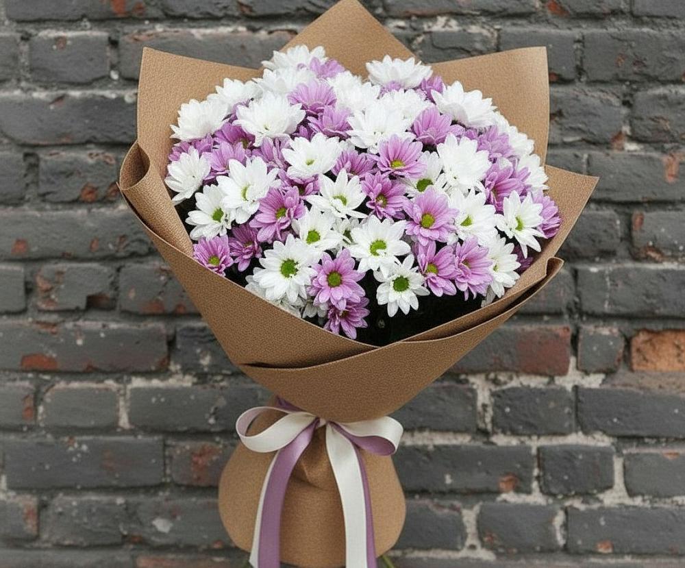Букет цветов из: Хризантемы в Двубратском