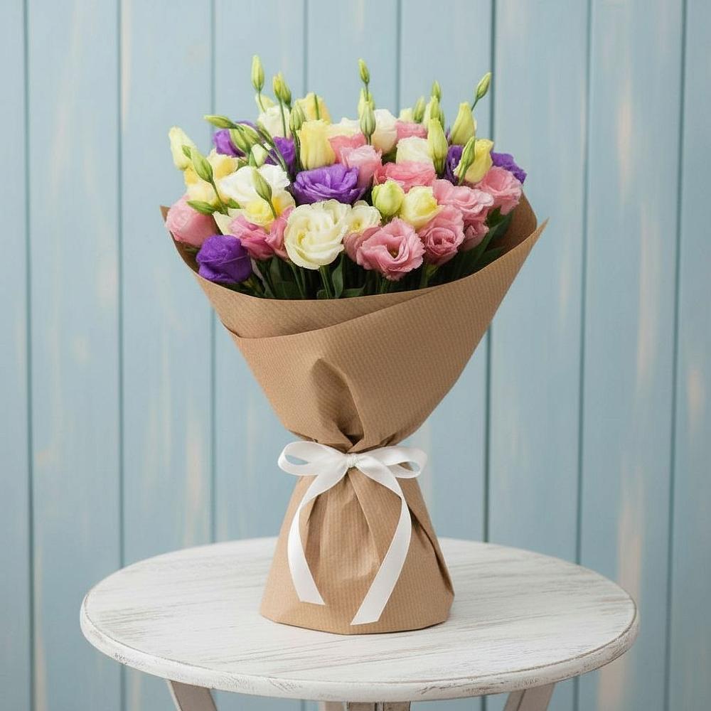 Букет цветов из: Лизиантусы в Двубратском