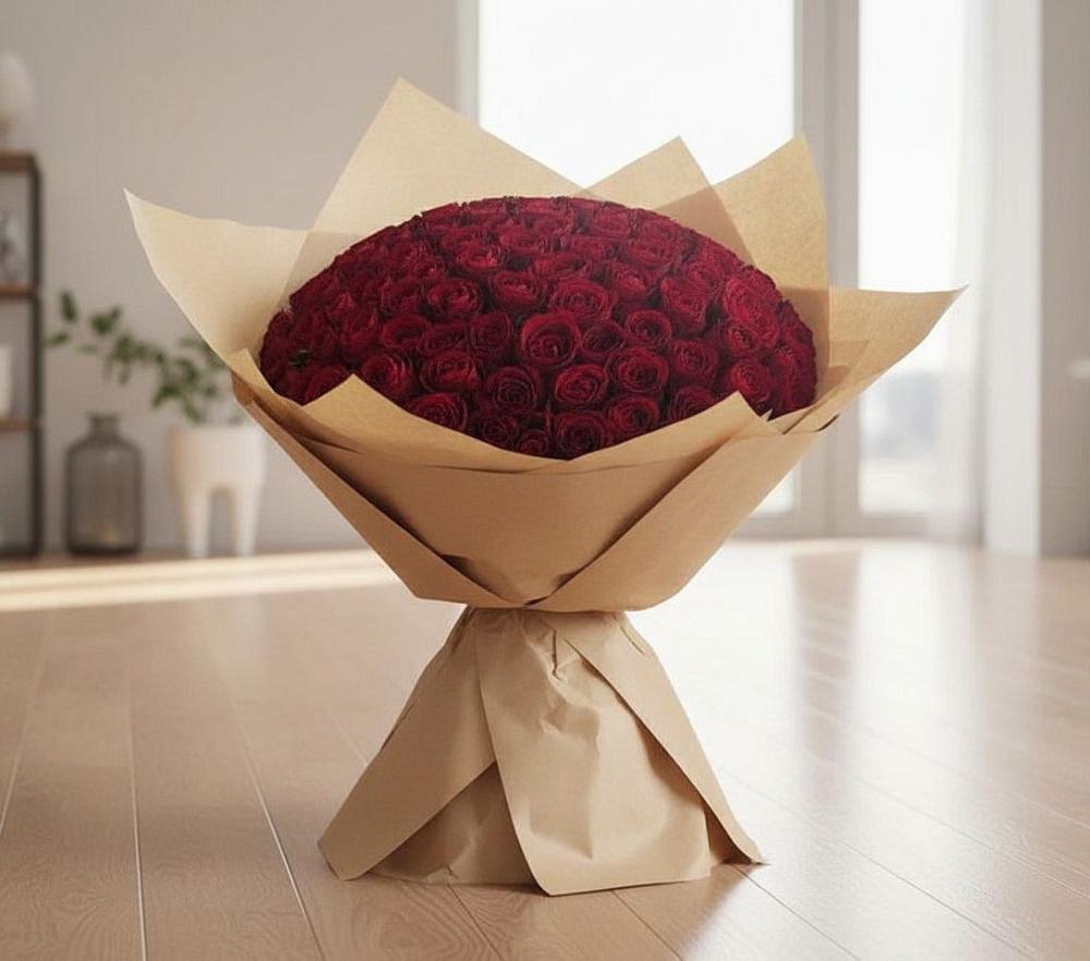 Букет 101 Красная роза в Двубратском