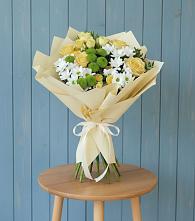 Букет цветов из:  Хризантемы и Розы #REPLACE_PRED# Двубратском