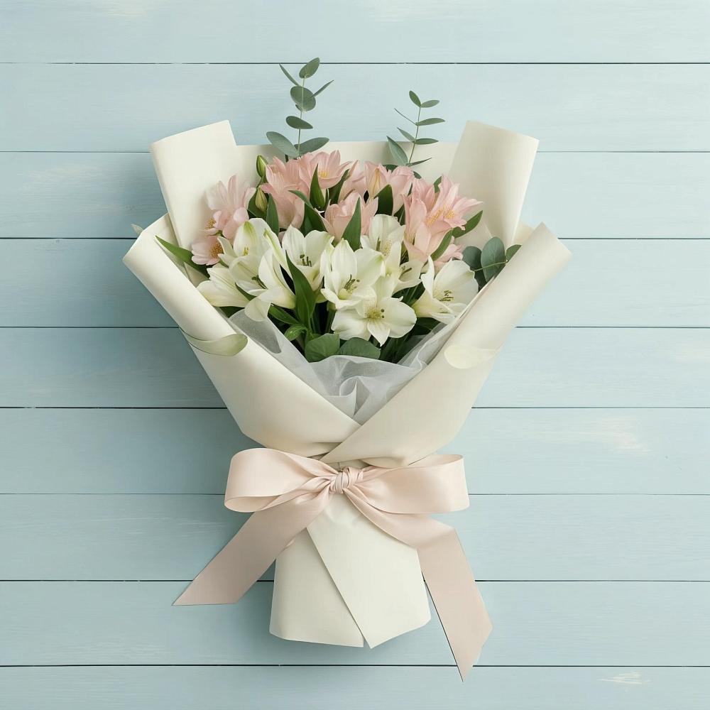 Букет цветов из: Альстромерии в Двубратском