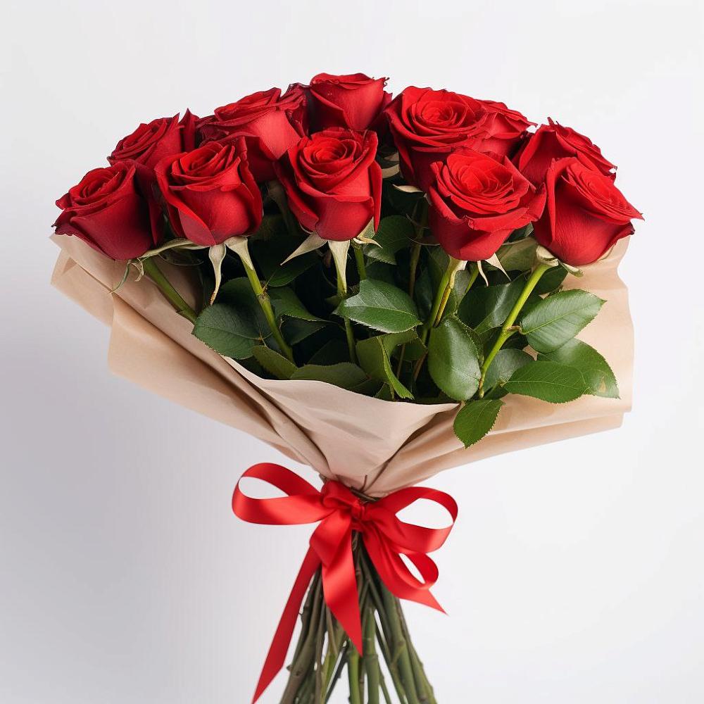 Букет 11 Красных роз Эдлесс Лав в Двубратском