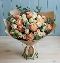 Букет цветов из:  Альстромерии и Розы #REPLACE_PRED# Двубратском
