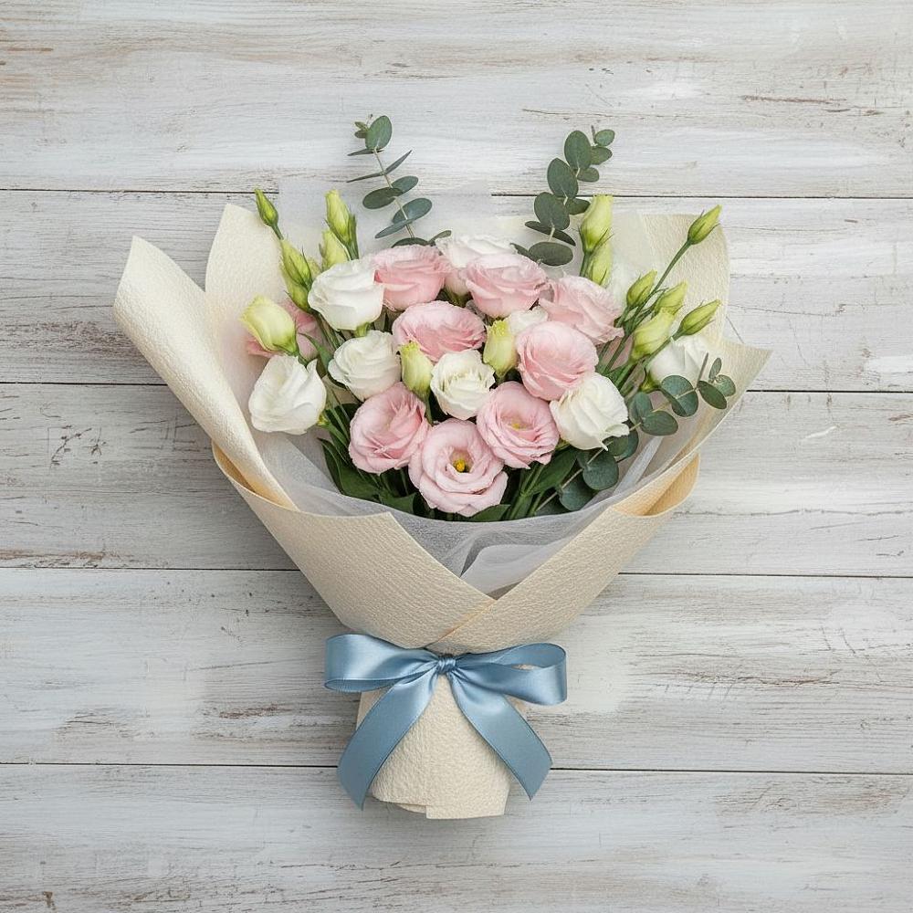 Букет цветов из: Лизиантусы в Двубратском